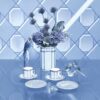 Signum Espressotasse mit Untertasse aus Porzellan, blau