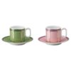 Signum Espresso-Set aus Porzellan, mehrfarbig