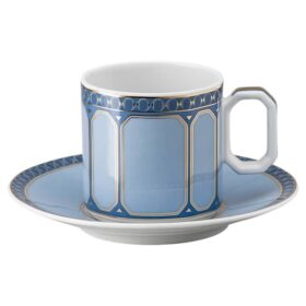 Signum Espressotasse mit Untertasse aus Porzellan, blau