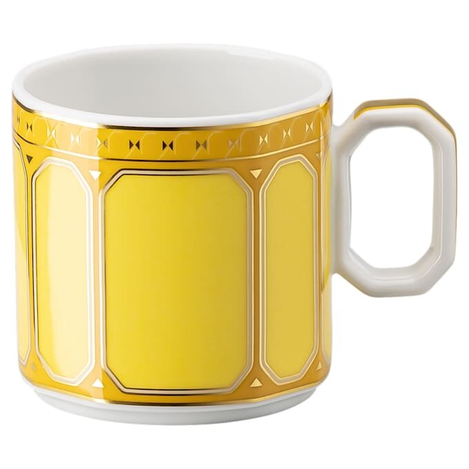 Signum Espressotasse mit Untertasse aus Porzellan, gelb Signum Espressotasse mit Untertasse aus Porzellan, gelb