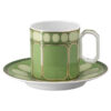 Signum Kaffeetasse mit Untertasse aus Porzellan, grün Signum Kaffeetasse mit Untertasse aus Porzellan, grün