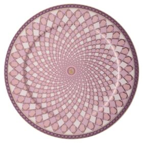 Signum Servierteller aus Porzellan, groß, rosa