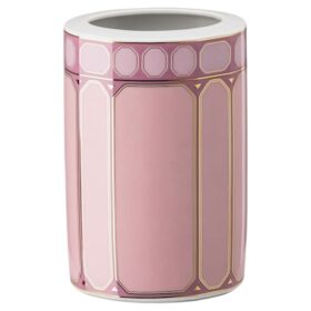 Signum-Vase aus Porzellan, mittelgroß, rosa