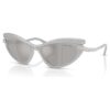 Sonnenbrille in Cat-Eye-Form, silberfarben Sonnenbrille in Cat-Eye-Form, silberfarben