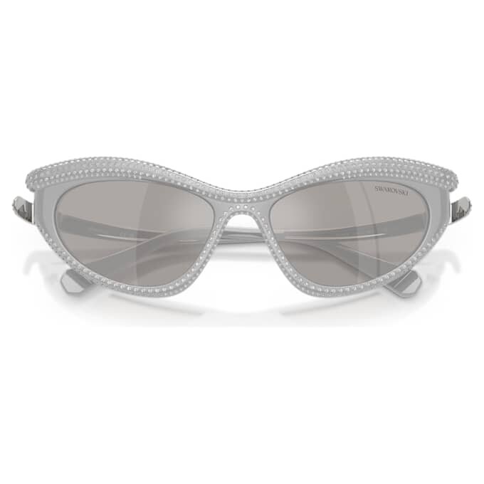 Sonnenbrille in Cat-Eye-Form, silberfarben Sonnenbrille in Cat-Eye-Form, silberfarben