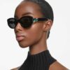 Sonnenbrille in Cat-Eye-Form, Sk6002, Schwarz Sonnenbrille in Cat-Eye-Form, Sk6002, Schwarz