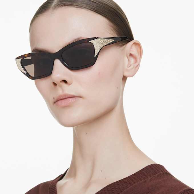 Sonnenbrille in Cat-Eye-Form, Sk6029, Braun Sonnenbrille in Cat-Eye-Form, Sk6029, Braun