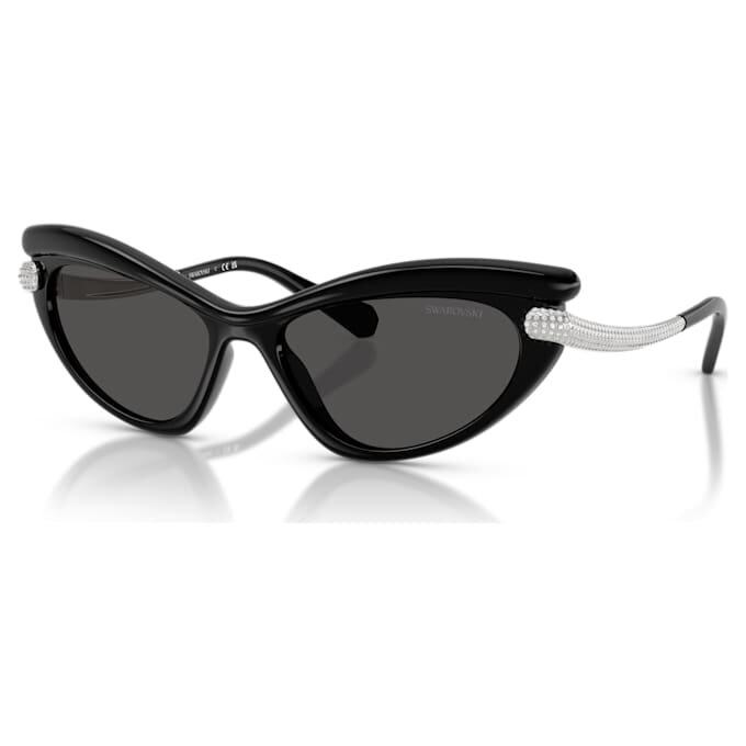Sonnenbrille in Cat-Eye-Form, Sk6038, Schwarz Sonnenbrille in Cat-Eye-Form, Sk6038, Schwarz