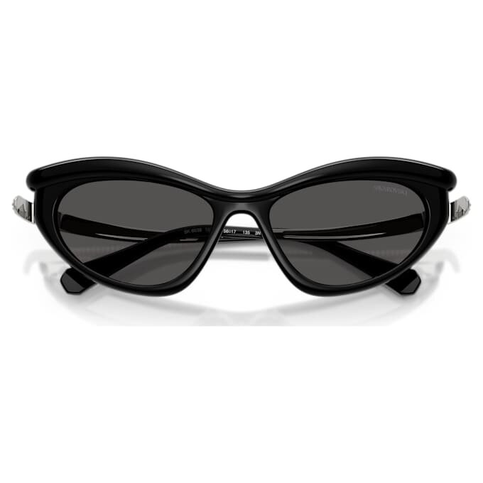 Sonnenbrille in Cat-Eye-Form, Sk6038, Schwarz Sonnenbrille in Cat-Eye-Form, Sk6038, Schwarz