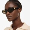Sonnenbrille in Cat-Eye-Form, Sk6045, Braun Sonnenbrille in Cat-Eye-Form, Sk6045, Braun