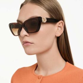 Sonnenbrille in Cat-Eye-Form, Sk6047, Dunkelbraun