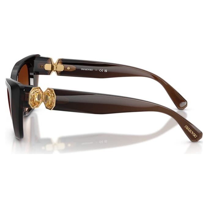 Sonnenbrille in Cat-Eye-Form, Sk6047, Dunkelbraun Sonnenbrille in Cat-Eye-Form, Sk6047, Dunkelbraun