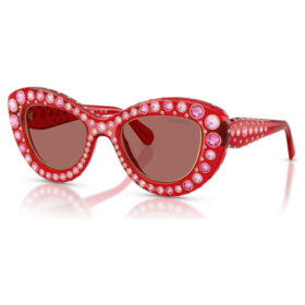 Sonnenbrille in Cat-Eye-Form, Sk6060, Rot