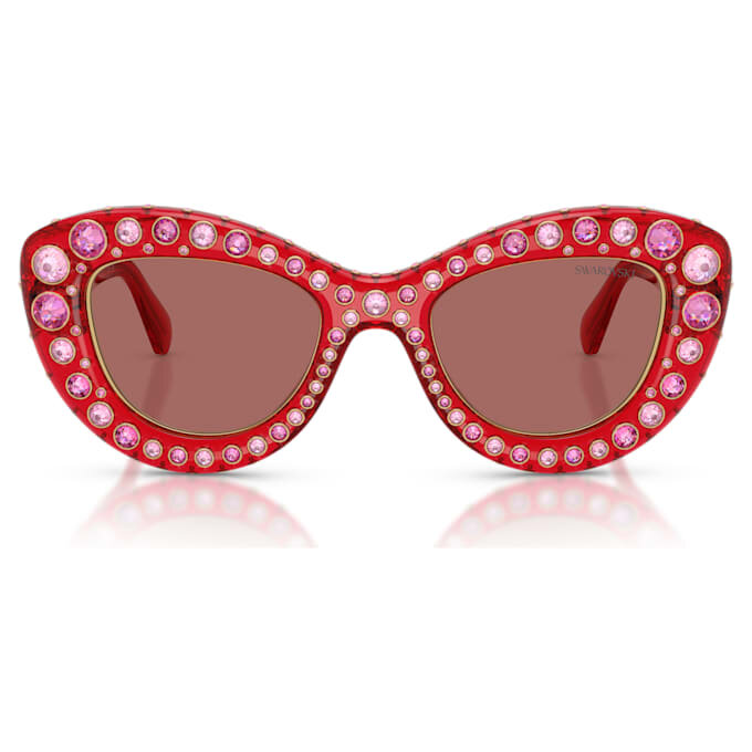 Sonnenbrille in Cat-Eye-Form, Sk6060, Rot Sonnenbrille in Cat-Eye-Form, Sk6060, Rot