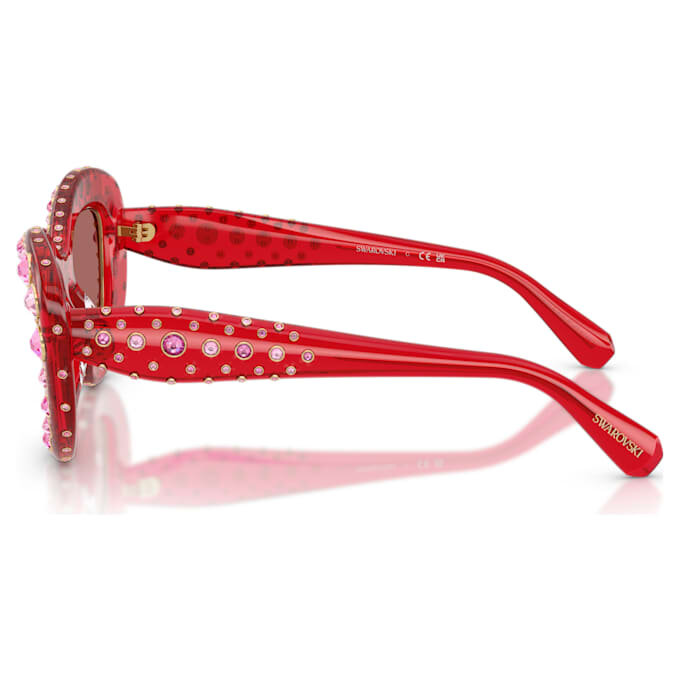 Sonnenbrille in Cat-Eye-Form, Sk6060, Rot Sonnenbrille in Cat-Eye-Form, Sk6060, Rot