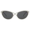 Sonnenbrille in Cat-Eye-Form, Sk7025, silberfarben Sonnenbrille in Cat-Eye-Form, Sk7025, silberfarben