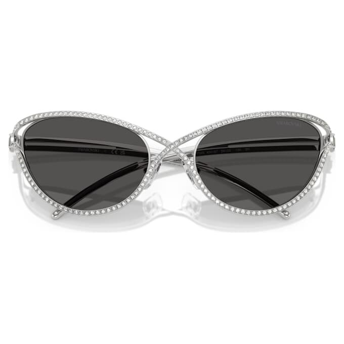 Sonnenbrille in Cat-Eye-Form, Sk7025, silberfarben Sonnenbrille in Cat-Eye-Form, Sk7025, silberfarben