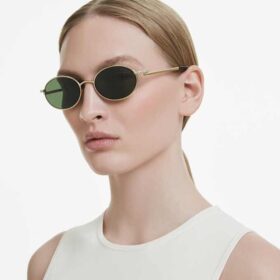 Sonnenbrille in ovaler Form, grün
