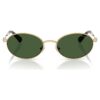 Sonnenbrille in ovaler Form, grün Sonnenbrille in ovaler Form, grün