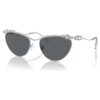 Sonnenbrille in ovaler Form, Sk7017, silberfarben