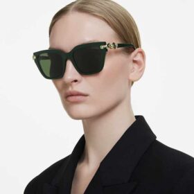 Sonnenbrille in quadratischer Form, grün