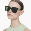 Sonnenbrille in quadratischer Form, Sk6032, Grün Sonnenbrille in quadratischer Form, Sk6032, Grün