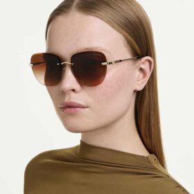 Sonnenbrille in quadratischer Form, Sk7043, braun