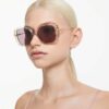 Sonnenbrille, Oversize, quadratische Form, SK6011, Lila