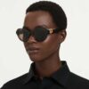 Sonnenbrille, runde Form, braun Sonnenbrille, runde Form, braun