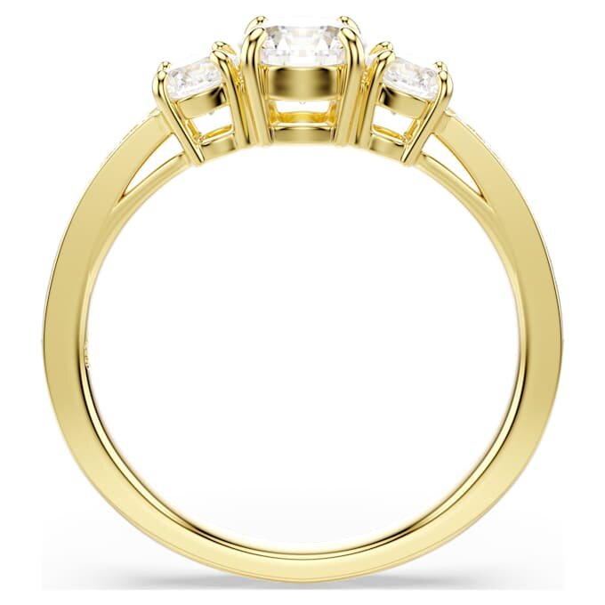 Stilla Attract Ring, runder Schliff, weiß, vergoldet Stilla Attract Ring, runder Schliff, weiß, vergoldet