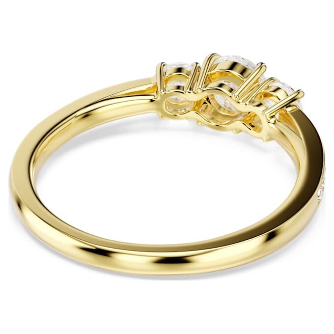 Stilla Attract Ring, runder Schliff, weiß, vergoldet Stilla Attract Ring, runder Schliff, weiß, vergoldet