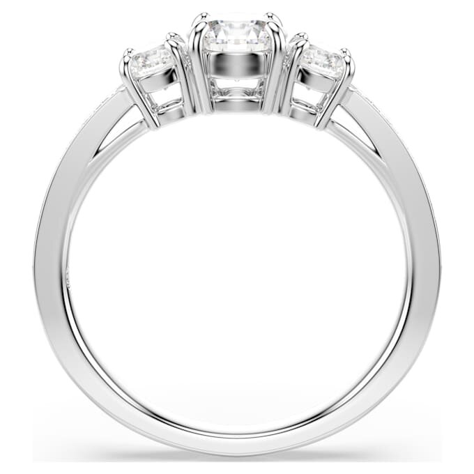 Stilla Attract Ring, Rundschliff, Weiß, silberfarben Stilla Attract Ring, Rundschliff, Weiß, silberfarben