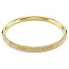 Sublima Armreif „Snow Pavé“, goldfarben, goldfarben plattiert