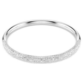 Sublima Armreif „Snow Pavé“, Weiß, rhodiniert