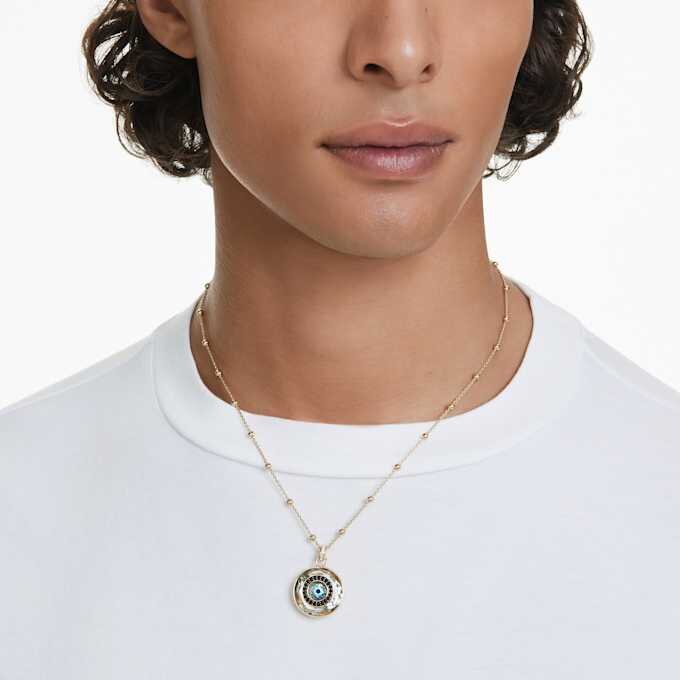 Symbolica-Anhänger „Evil Eye“, mittelgroß, mehrfarbig, goldfarben plattiert Symbolica-Anhänger „Evil Eye“, mittelgroß, mehrfarbig, goldfarben plattiert