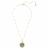Symbolica-Anhänger „Evil Eye“, mittelgroß, mehrfarbig, goldfarben plattiert Symbolica-Anhänger „Evil Eye“, mittelgroß, mehrfarbig, goldfarben plattiert
