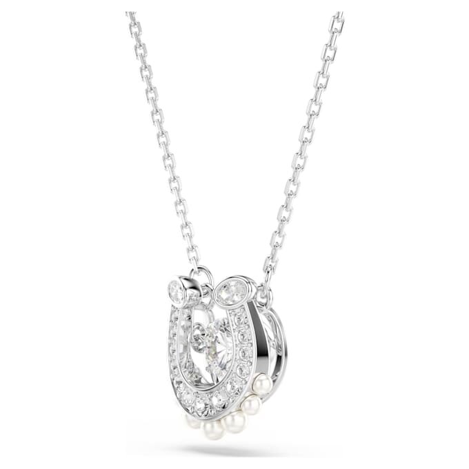 Symbolica-Anhänger Kristallperle, Rundschliff, Pavé, Hufeisen, Weiß, rhodiniert Symbolica-Anhänger Kristallperle, Rundschliff, Pavé, Hufeisen, Weiß, rhodiniert