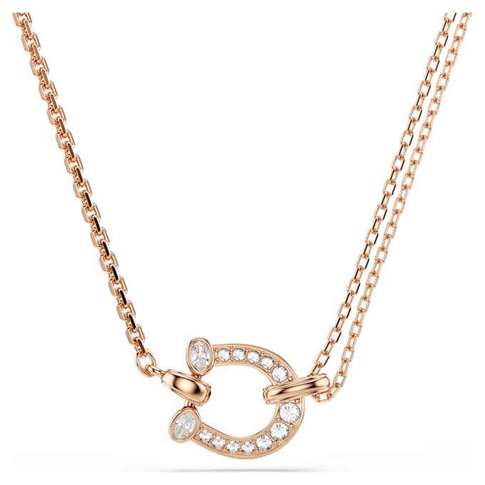 Symbolica-Anhänger Pavé, Hufeisen, weiß, roségoldfarben plattiert Symbolica-Anhänger Pavé, Hufeisen, weiß, roségoldfarben plattiert