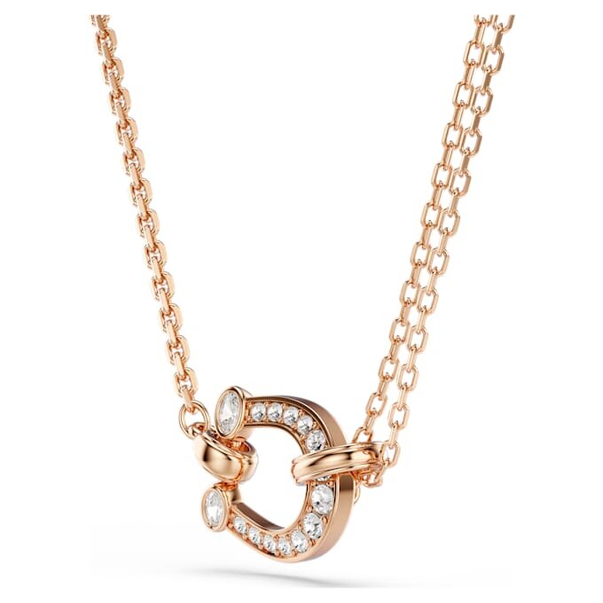Symbolica-Anhänger Pavé, Hufeisen, weiß, roségoldfarben plattiert Symbolica-Anhänger Pavé, Hufeisen, weiß, roségoldfarben plattiert