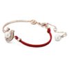 Symbolica-Armband mit Kristallperle, Pavé, Hufeisen, weiß, roségoldfarben plattiert Symbolica-Armband mit Kristallperle, Pavé, Hufeisen, weiß, roségoldfarben plattiert
