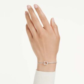 Symbolica Armband Pavé, Hufeisen, Weiß, rhodiniert