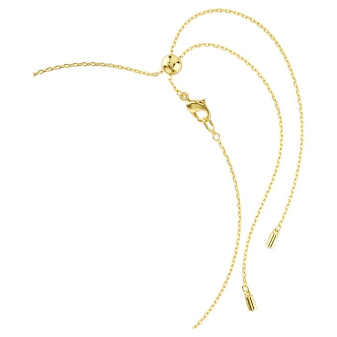 Symbolica-Halskette mit Kristallperle, Mond, Infinity-Symbol, Kleeblatt, bösem Blick und Hufeisen, blau, goldfarben plattiert Symbolica-Halskette mit Kristallperle, Mond, Infinity-Symbol, Kleeblatt, bösem Blick und Hufeisen, blau, goldfarben plattiert