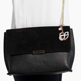 Taschenanhänger „Infinity“ und Herz, Weiß, Metall-Mix-Finish
