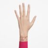 Teddy-Armband „Bär“, rosa, roségoldfarben plattiert