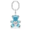 Teddy-Schlüsselanhänger, blau, rhodiniert