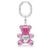 Teddy-Schlüsselanhänger, rosa, rhodiniert