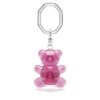 Teddy-Schlüsselanhänger, rosa, rhodiniert