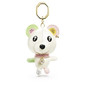 Teddy-Taschenanhänger, mehrfarbig, goldfarben plattiert
