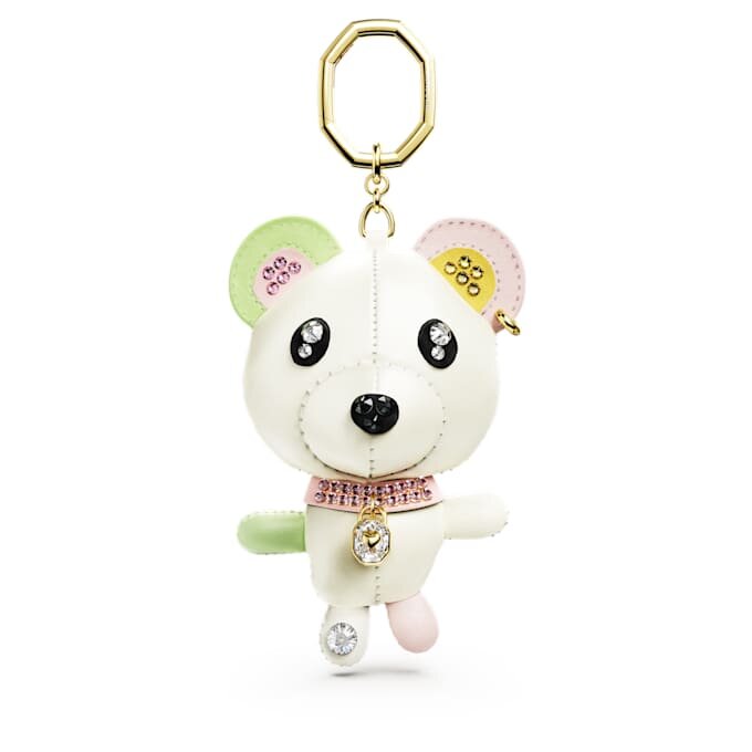 Teddy-Taschenanhänger, mehrfarbig, goldfarben plattiert Teddy-Taschenanhänger, mehrfarbig, goldfarben plattiert