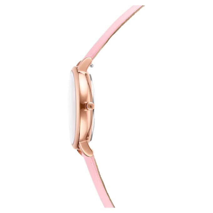 Teddy-Uhr Swiss Made, Lederarmband, Rosa, roségoldfarbene Beschichtung Teddy-Uhr Swiss Made, Lederarmband, Rosa, roségoldfarbene Beschichtung